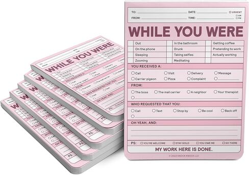 Knock Knock 1-Count بينما كنت منصات المذكرة ، ملاحظات Nifty Funder Office ، 4 × 5.25 بوصة لكل منهما (باستيل) in Kuwait