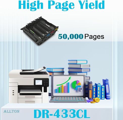 DR433CL Drum Unit DR-433CL Imaging Unit Replacement for HL-L8260CDW HL-L9310CDW HL-L8360CDW/CDWT MFC-L8610CDW MFC-L8900CDW MFC-L9570CDW MFC-L8690CDW Printer(1-Pack) in Kuwait
