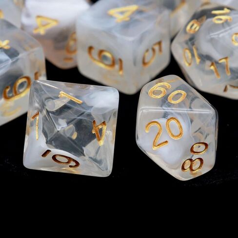 Haxtec 11 Piece DND Dice Set Extra D6 D20 Purple Blue Polyhedral D&D 5e Dice for Roleplaying Dice Games Dungeons and Dragons Accessrories Gift-Translucent Purple Teal in Saudi Arabia