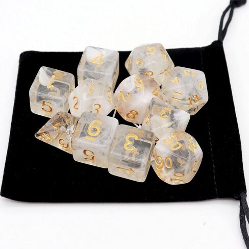 Haxtec 11 Piece DND Dice Set Extra D6 D20 Purple Blue Polyhedral D&D 5e Dice for Roleplaying Dice Games Dungeons and Dragons Accessrories Gift-Translucent Purple Teal in Saudi Arabia