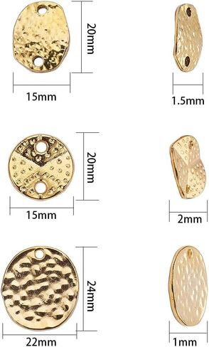 Sunnyclue 1 Box 32pcs 8 Styles Disc Discharms Flat Round Charms for Jewelry Making Alloy Links Connects Charm Stamping Charms Ringles Prendants Diy Accorings النتائج اللوازم النساء in Saudi Arabia
