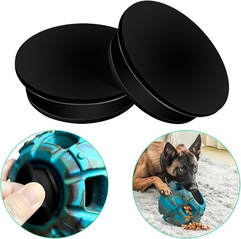 Yipetor Large Silicone Stopper for Dog Treat Toy, for Moderate Chewers, Fetch, Catch – Holds Kibble, Treats, Large,2 Pack (L) in Saudi Arabia
