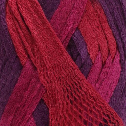 JubileeYarn Mesh Fishnet Yarn - Chunky Acrylic - 200g/Skein - Red Black - 2 Skeins in Saudi Arabia