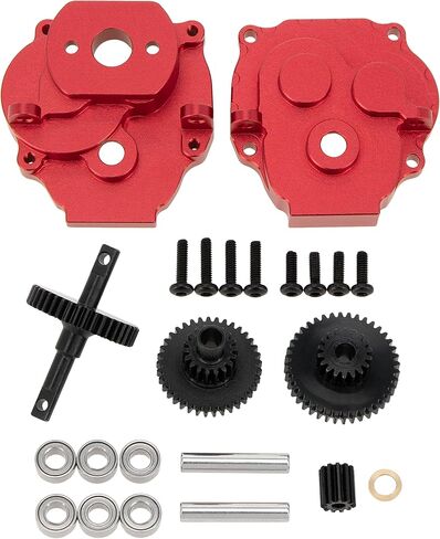 MEUS RACING TRX4M Complete Transmission Gearbox for Traxxas Defender/Bronco/K10/F150 1/18 RC Crawler Car Upgrades Parts, Red in Saudi Arabia