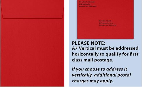 LUXPaper Vertical A7 Invitation Envelopes | 5 1/4" x 7 1/4" | Ruby Red | 80lb. Text | 50 Qty in Saudi Arabia