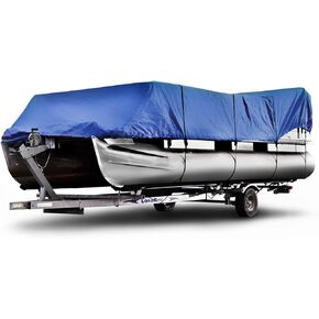 Budge 600 Denier Pontoon Cover Blue 20' - 24' Long (Beam Width Up to 110") Waterproof, UV Resistant