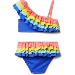 Janie and Jack Girls' Ruffle Two Piece Swimsuit (Toddler/Little Big Kids)