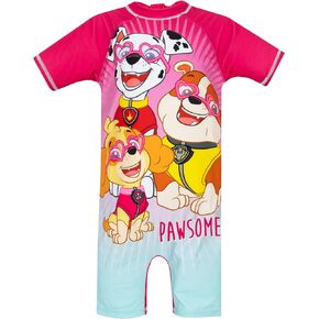 Paw Patrol Bathing Suit | Girls One Piece Rash Guard Swimsuit | Girls Swim Suit