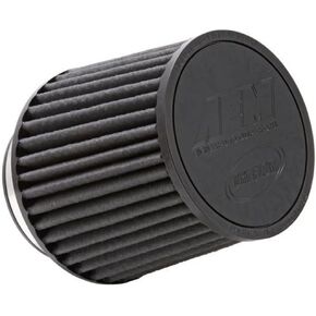 AEM 21-203BF Universal DryFlow Clamp-On Air Filter: Round Tapered; 3 in (76 mm) Flange ID; 5.125 in (130 mm) Height; 6 in (152 mm) Base; 5.125 in (130 mm) Top