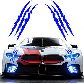2pcs Monster Claw Marks Headlight Car Sticker Stripes Scratch Decal Vinyl for Sports Cars SUV Pickup Truck Window Motorcycles ect(Black)