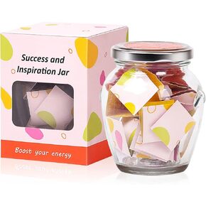 Success and Inspiration Jar, Positive and Motivated Quotes Jar, Gifts for Friends Female, Birthday Gifts for Friends Female - Going Away, Employee Appreciation, Thinking of You Gift for Friends, Women