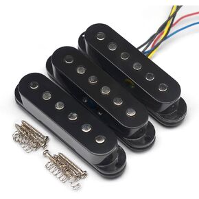 SAPHUE ملف واحد متداخلة علوية من البلاستيك بكرة لاقط جيتار كهربائي لاقط الرقبة/الوسط/الجسر 50/50/52 مم لملحقات جيتار FD Strat (أبيض) in Kuwait