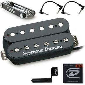 Briskdrop Seymour Duncan TB-4 JB Model Trembucker Pickup - Bundled with 2 Patch Cables, Dunlop DEN1046 Guitar Strings, String Winder, and Dunlop DGT02 Multi-Tool