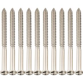 Musiclily Ultra 2.6x35mm Stainless Steel Pickup Mounting Screws for JB PB P90 JM Style Electric Guitar Bass Pickup, Black (Set of 10)
