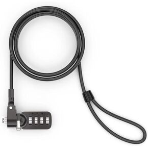 Compulocks T-bar Security Combination Cable Lock Black