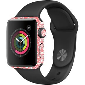 MightySkins Skin Compatible with Apple Watch Series 2 38mm - Coral Damask | Protective, Durable, and Unique Vinyl Decal wrap Cover | Easy to Apply, Remove, and Change Styles | Made in The USA