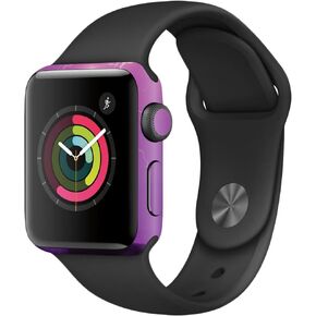 غلاف MightySkins متوافق مع Apple Watch Series 2 38 ملم - أرجواني فاتح | غطاء ملتف واقٍ ومتين وفريد ​​من نوعه من الفينيل | سهل التطبيق والإزالة وتغيير الأنماط | صنع في الولايات المتحدة الأمريكية