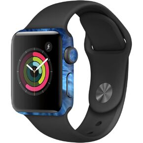 MightySkins Skin Compatible with Apple Watch Series 2 38mm - Blue Mystic Flames | Protective, Durable, and Unique Vinyl Decal wrap Cover | Easy to Apply, Remove, and Change Styles | Made in The USA