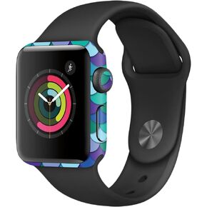 MightySkins Skin Compatible with Apple Watch Series 2 38mm - Blue Scales | Protective, Durable, and Unique Vinyl Decal wrap Cover | Easy to Apply, Remove, and Change Styles | Made in The USA