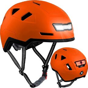 Bike Helmet with LED Lights - Urban Bicycle Helmet for Adults, Men & Women - CPSC & NTA-8776 Dual Certified - Class 3 E-Bikes, Scooters, Onewheel, Commuter, Mountain Bikes, MTB, BMX, Cycling