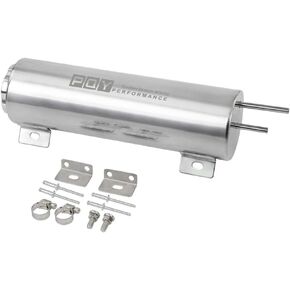 Radiator Coolant Overflow Puke Tank Polished Stainless Steel (3"×9")