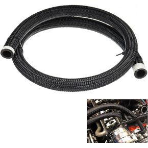 5 Ft 6AN AN6 Universal Nylon Braided Steel Oil Fuel Gas Line Hose