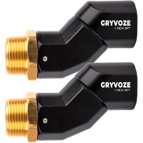 2PCS 1 Inch NPT Fuel Hose Nozzle Swivel - Multi Plane 360° Rotating Connector for Fuel, Water, Diesel, Gasoline, Kerosene Transfer Pumps, Tanks, and Nozzles