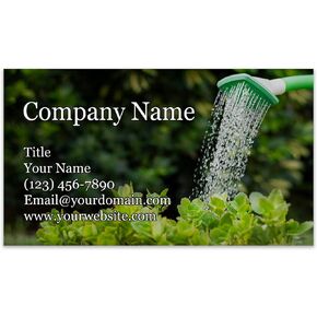 Personalized Business Cards - 3.5" x 2" - 100 Pack of Thick Sturdy 14PT Cards - Lawn Care, Snow Removal, Landscaping Designs - 100% Made in the U.S.A. (Landscaping)