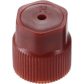 X AUTOHAUX 1 Pcs ID 0.67" Automotive Air Conditioner Valve Caps Air Valve Cap Dust Seal Cover Kit for Car AC System Air Conditioning Repairing ABS Plastic Red