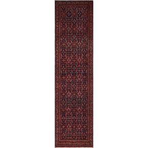 Vintage Ephraim Black/Red Runner, 3'10 x 15'4