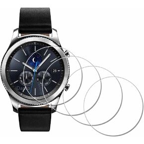 Screen Protector for SAMSUNG GEAR S3 FRONTIER/Gear S3 Classic 46mm Smartwatch [4 Pack], Tempered Glass Anti-Scratch