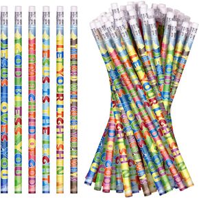 48 Pieces Bible Verses Pencils Back to School Pencils Religious Pencils Assorted Inspirational Pencils Colorful Pencils Christian Pencils for Teacher, 6 Styles(48)