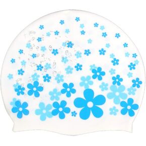 Silicone Swimming Cap for Kids Waterproof Bathing Cap for Children Boys Girls Aged 3-8 - Cartoon Pattern Swimming Cap