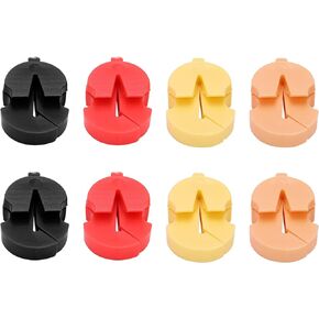 8Pcs Violin Practice Mute Soft Rubber Cute Portable Tourte Style Rubber Mute Mutes Violins Ultra Practices Silencer Silent Parts Khaki Red Yellow Black