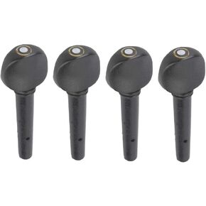 4 Pcs Violin Pegs,Violin Strings Shaft Tuning Pegs Accessories Ebony Solid Wood for 1/2 1/4 1/8 Violin(for 1/4 Violin) Performance Accessory