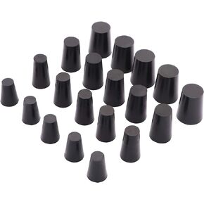 40 Piece 3/8inch to 3/4inch High Temp Silicone Rubber Tapered Plug Kit Powder Coating Custom Painting Supplies