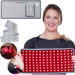 LOOKEE HealGlow Pro Medical Infrared & Red-Light Therapy Belt - LED Technology - 60W Powerful Infrared Therapy Wrap for Pain Relief - FSA/HSA Eligible