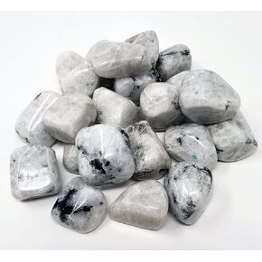 Pachamama Essentials Rainbow Moonstone Tumbled 20-25 mm Healing Stones, Metaphysical Healing, Chakra Stones 2pcs
