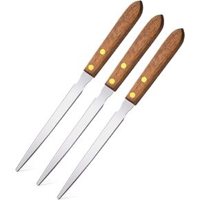 3 Pieces Office Supplies Letter Opener Stainless Steel Staple Remover Lightweight Envelope Opener with Elegant Wood Handle