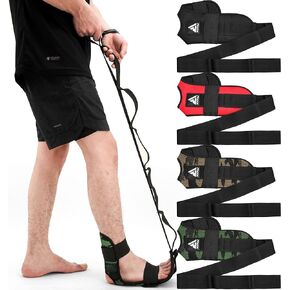 RDX Yoga Stretching Strap, Ankle Ligament Stretcher Belt with Loops Ligament Stretch Band, Fitness leg stretcher for Plantar Fasciitis, Foot Stretch Assist for Hamstring, Flexibility Exercise