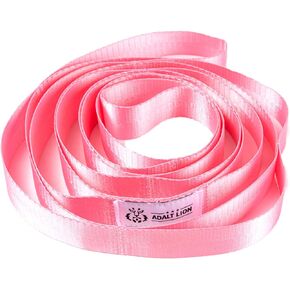 Stretching Strap with 10 Loops, Yoga Straps for Stretching Physical Therapy Equipment, Non-elastic Stretch Strap for Exercise, Pilates, Dance, Gymnastics and Flexibility - Fascia