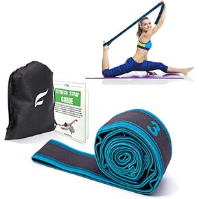 Exercise Resistance Band, High Elastic Resistant 9 Loops Yoga Stretching Strap, Ideal for Tone Muscles Dancer Gymnast Warm up Rehab Physical Therapy Recovery Flexibility Hamstring, Free Bag and Guide