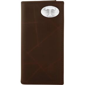 ZEP-PRO Men's Brown Wrinkle Leather Roper Concho Wallet, One Size