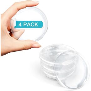 GroTheory Door Stoppers Wall Protector, 4 Pack Large 3.15" Door Knob Wall Protectors with Strong Self Adhesive, Clear Door Handle Bumper Rubber Door Stops for Wall in Kuwait