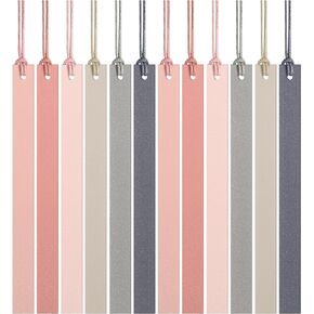 12 Pcs Pastel Leather Bookmarks Colorful Bookmarks Leather Bookmarks for Women Students Teachers Book Lovers Reading Supplies (Pastel)