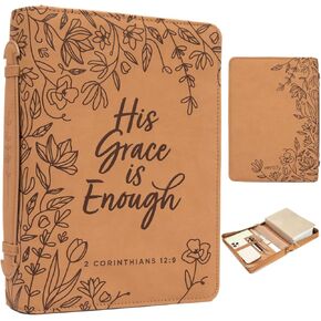 Large Bible Covers for Women - Floral Bible Cover Case for Women | Bible Carrying Case for Women | Girls Bible Cases for Women | Leather Bible Covers for Women with Pockets | Bible Book Cover Gifts