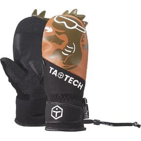 Gloves Mittens Snowboarding Wrist Guard Mens Womens Ski Gloves with Protector 5 Fingers Inner Snowsaurus
