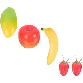 Vaguelly Infant Plastic Fruit Vegetable Shakers 5 Pieces Musical Hand Percussion Shakers Fruit Maracas Simulation Fruit Shakers Props for Infants Musical Instruments