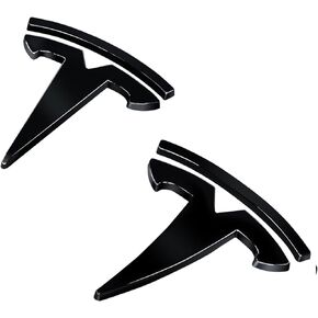 Model 3 Front Trunk/Rear Trunk Logo Sticker Cover Emblem Badge Decals 2PCS/Set for Model 3 Accessories(Gloss Black)