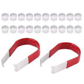 uchon Hexagonal 19mm,Bolt,20pcs 19mm Chrome Universal Wheel Nut Bolt Cover with Removal Tool